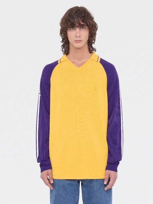 F+ LINE COLOR BLOCK SQUADRA KNIT POLO_FO252ST10X002_700