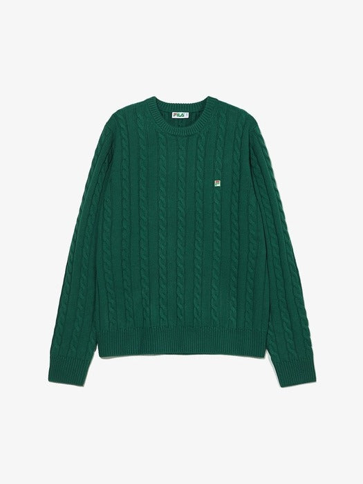 F+ CABLED KNITTED CREWNECK_FO252ST10X003_370