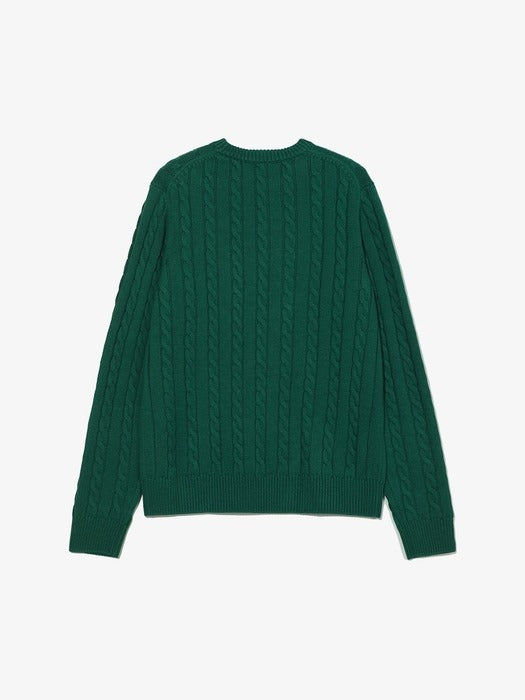F+ CABLED KNITTED CREWNECK_FO252ST10X003_370