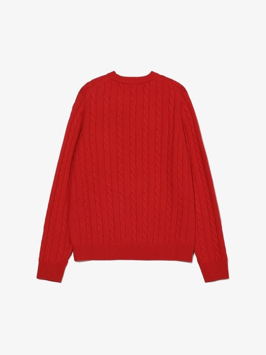 F+ CABLED KNITTED CREWNECK_FO252ST10X003_613