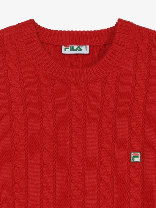F+ CABLED KNITTED CREWNECK_FO252ST10X003_613
