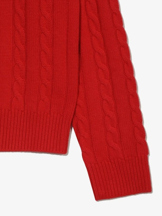 F+ CABLED KNITTED CREWNECK_FO252ST10X003_613