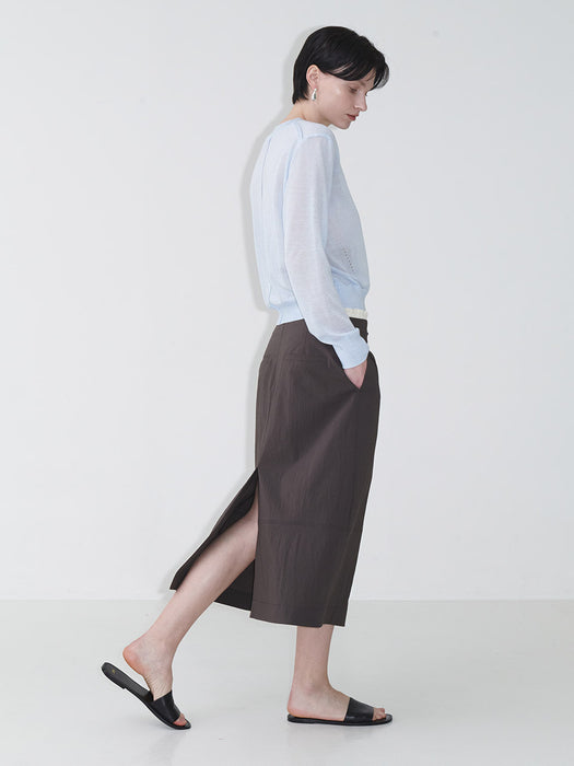 Loeuvre Elastic Waistband Cocoon Skirt