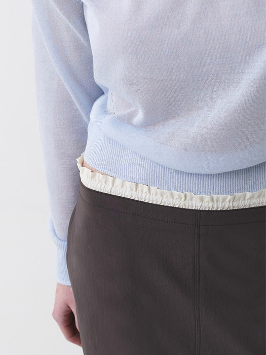 Loeuvre Elastic Waistband Cocoon Skirt