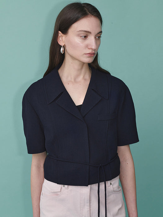Loeuvre Belted Short-sleeved Jacket