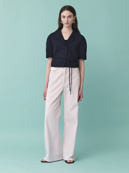 Loeuvre Belted Short-sleeved Jacket