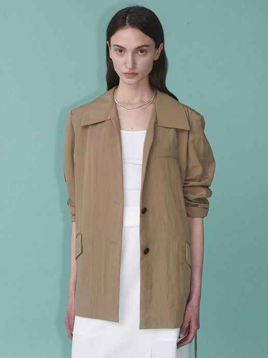 Loeuvre Belted Wide-collar Jacket