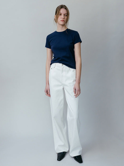 Loeuvre Basic Embroidered T-Shirt