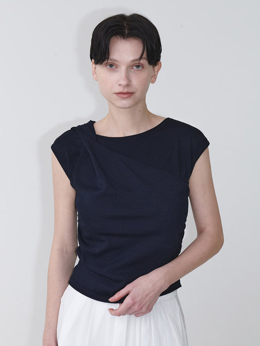 Loeuvre Twisted Layered Sleeveless Knit Top