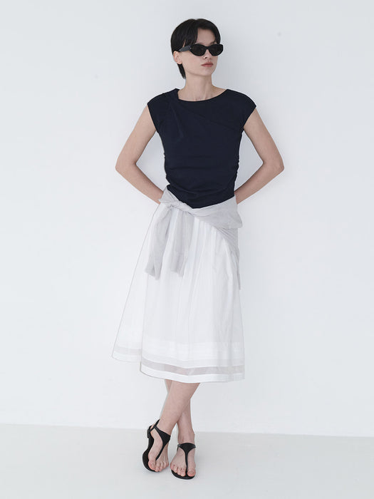 Loeuvre Twisted Layered Sleeveless Knit Top