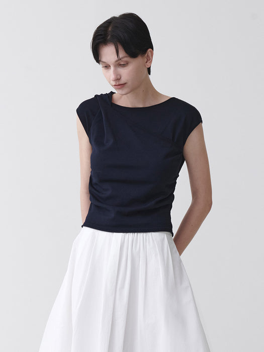 Loeuvre Twisted Layered Sleeveless Knit Top