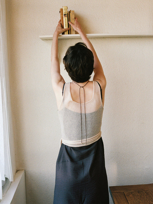 Loeuvre Wrap Muffler Sleeveless Knit