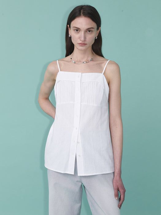 Loeuvre Jacquard Cotton Sleeveless Blouse