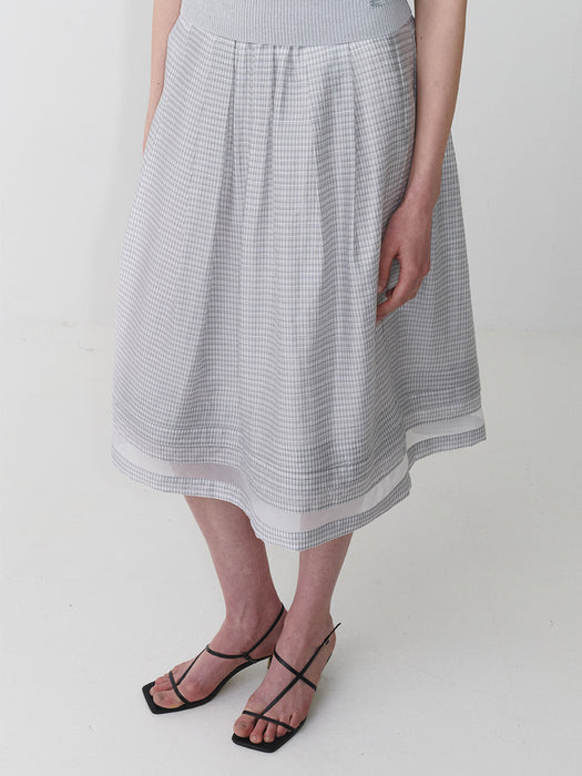 Loeuvre Pleated And Shirring Mix Full-Skirt