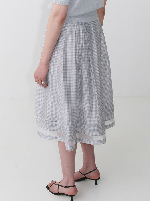 Loeuvre Pleated And Shirring Mix Full-Skirt