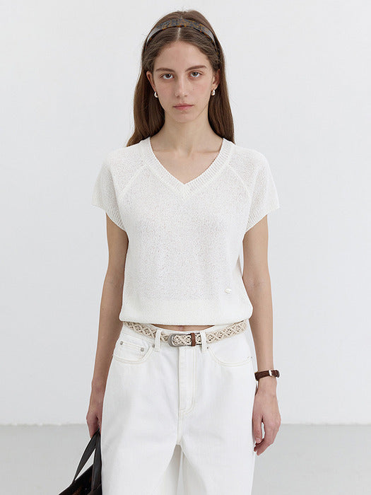 Dunst Handcrafted Weaving Crochet Belt Ecru