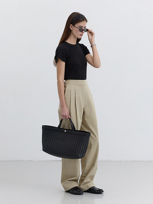 Dunst Handcrafted Weaving Tote Bag Black