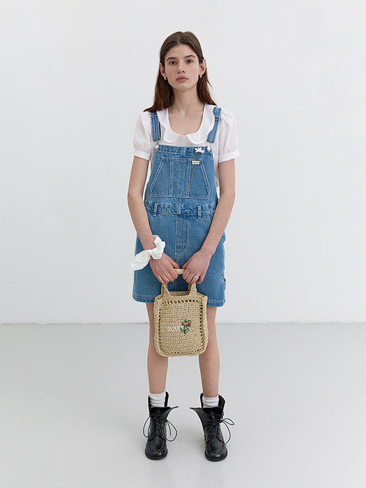 Dunst Hand Drawing Bloom Mini Bag Natural Cream