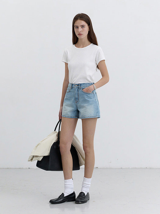 [dunst] MINI DENIM SHORTS LIGHT BLUE_UDPA5B232B1