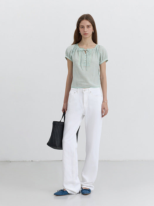 [dunst] RELAXED SUMMER DENIM PANTS OFF WHITE_UDPA5B223OW