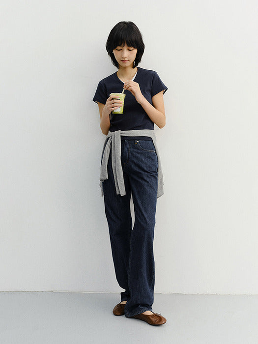 Dunst Relaxed Summer Denim Pants Indigo Blue