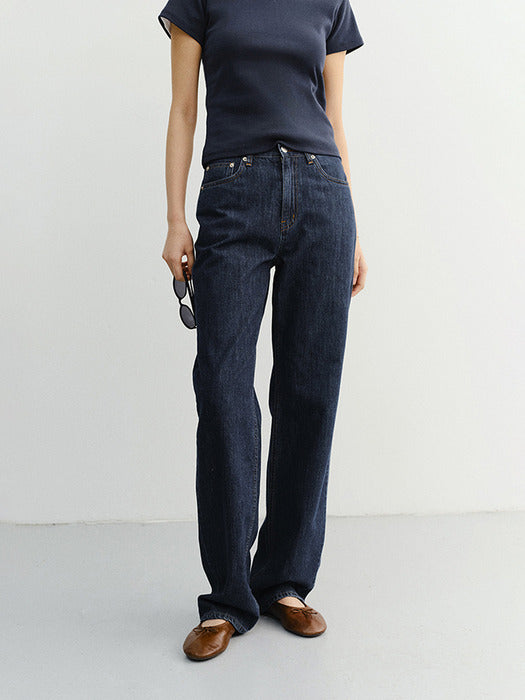 Dunst Relaxed Summer Denim Pants Indigo Blue