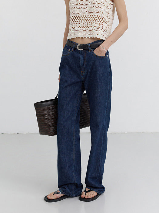 [dunst] RELAXED SUMMER DENIM PANTS INDIGO BLUE_UDPA5B223N3
