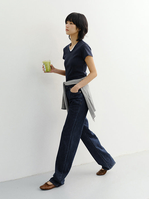 Dunst Relaxed Summer Denim Pants Indigo Blue