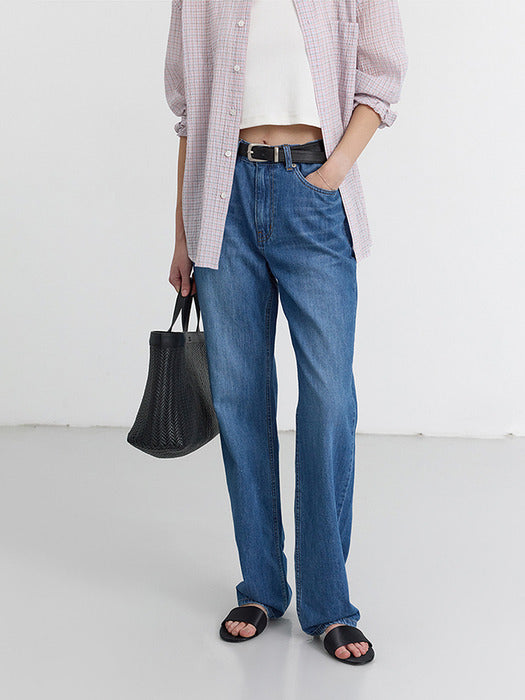 [dunst] RELAXED SUMMER DENIM PANTS CLASSIC BLUE_UDPA5B223B3