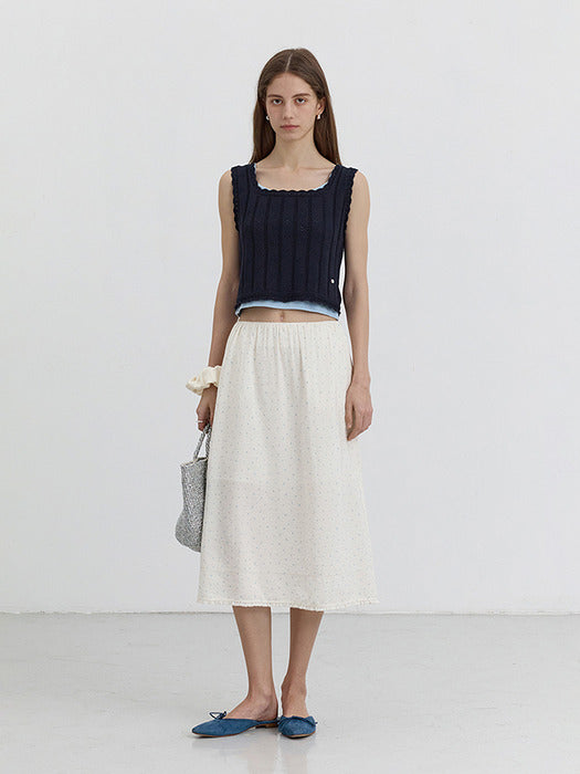 [dunst] A-LINE LONG SKIRT CREAM_UDSK5B226CR
