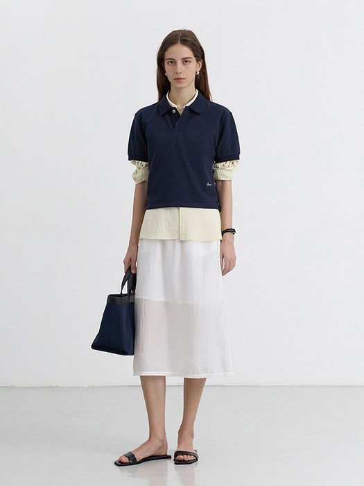 Dunst A-Line Long Skirt White
