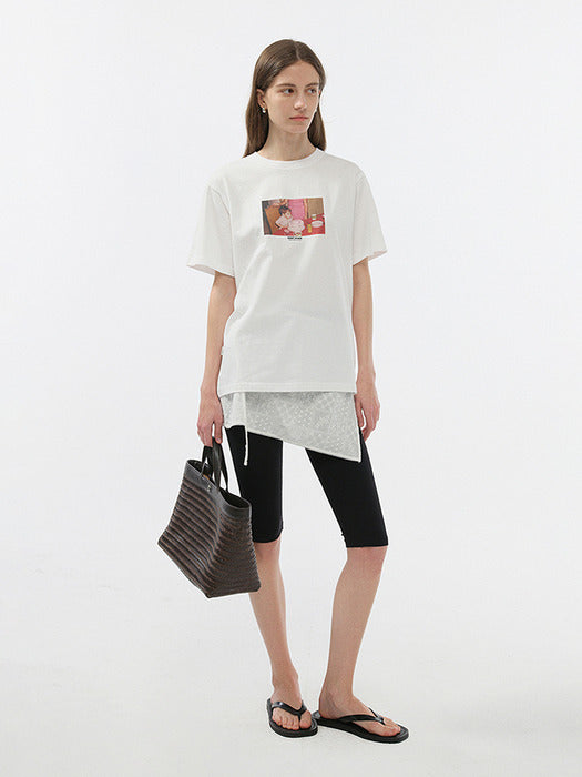 [dunst] LACE LAYERING MINI SKIRT WHITE_UDSK5B221WT