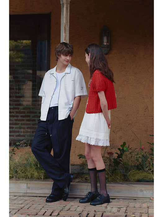 [dunst] PUFF SHIRRING MINI DRESS WHITE_UDDR5B225WT