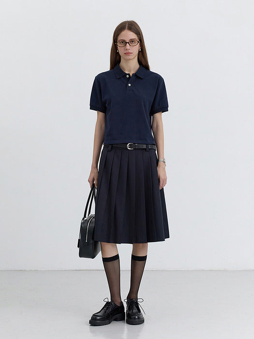 [dunst] ESSENTIAL POLO SHIRT NAVY_UDTS5B229N2