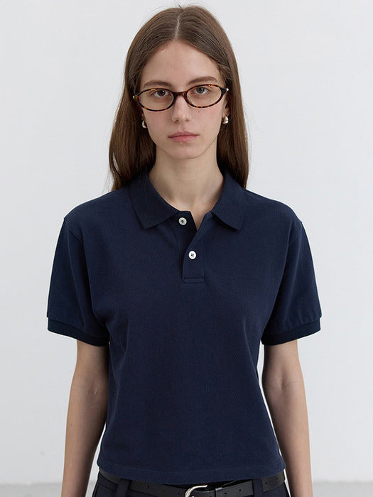 [dunst] ESSENTIAL POLO SHIRT NAVY_UDTS5B229N2