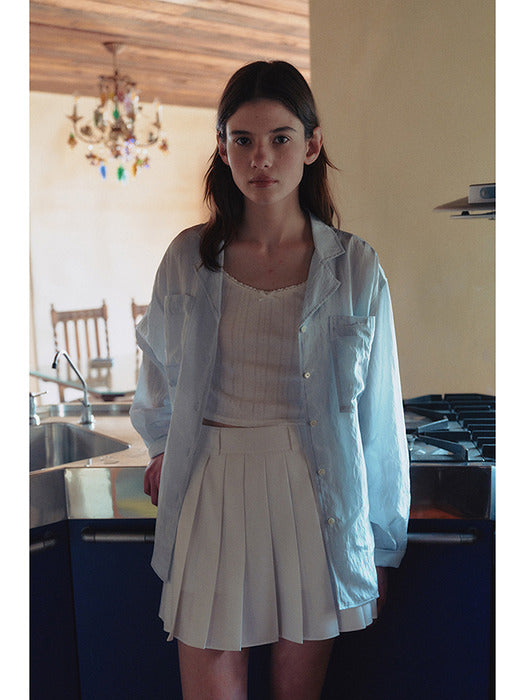 [dunst] POINTELLE SLEEVELESS TOP WHITE_UDTS5B221WT