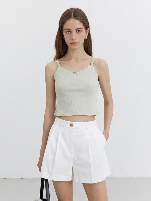 Dunst Pointelle Sleeveless Top Mint