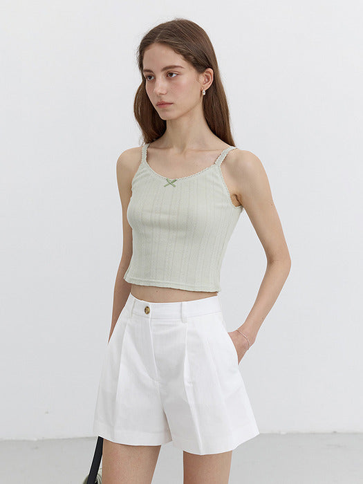 Dunst Pointelle Sleeveless Top Mint