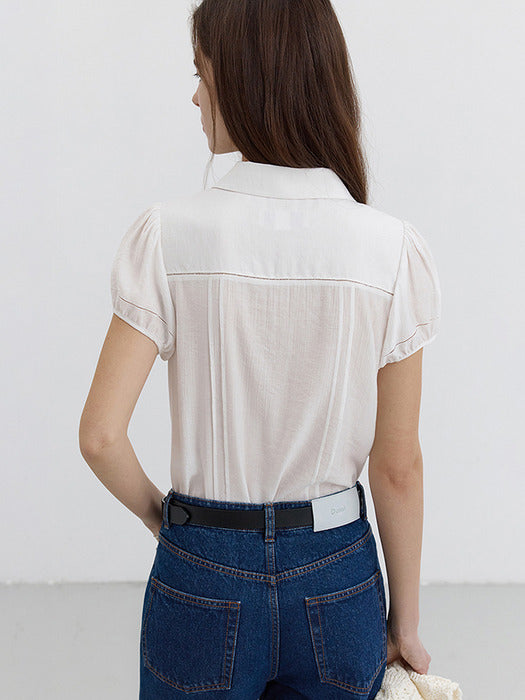 [dunst] SHIRT COLLARED BLOUSE WHITE_UDBL5B226WT