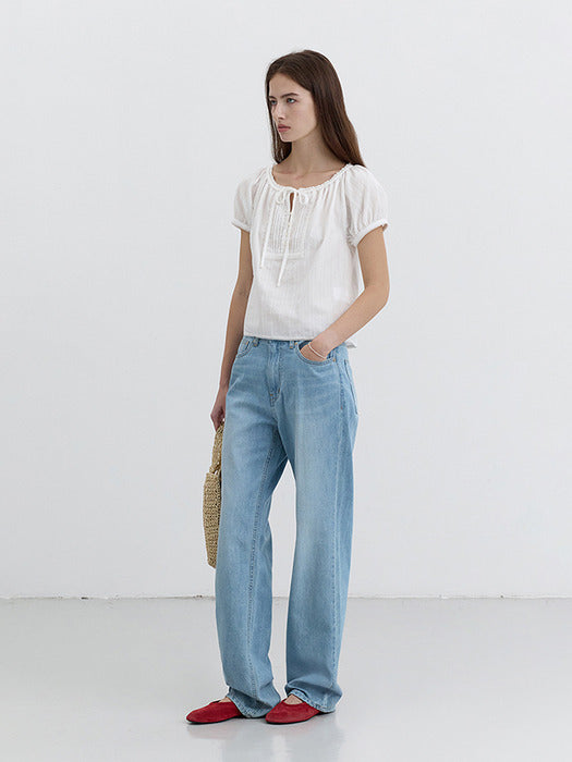 [dunst] 2-WAY SHIRRING BLOUSE OFF WHITE_UDBL5B223OW