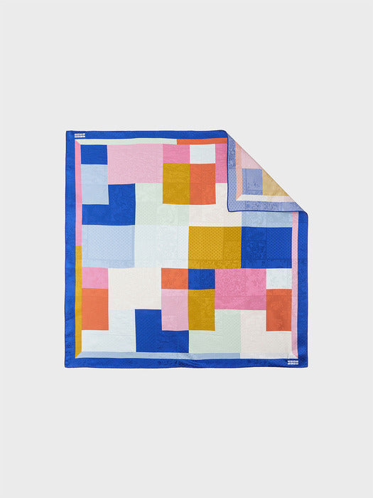 [EENK] Small Silk Scarf - Multi