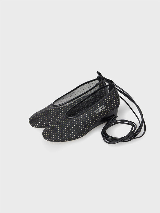 Eenk String Mesh Heels - Black