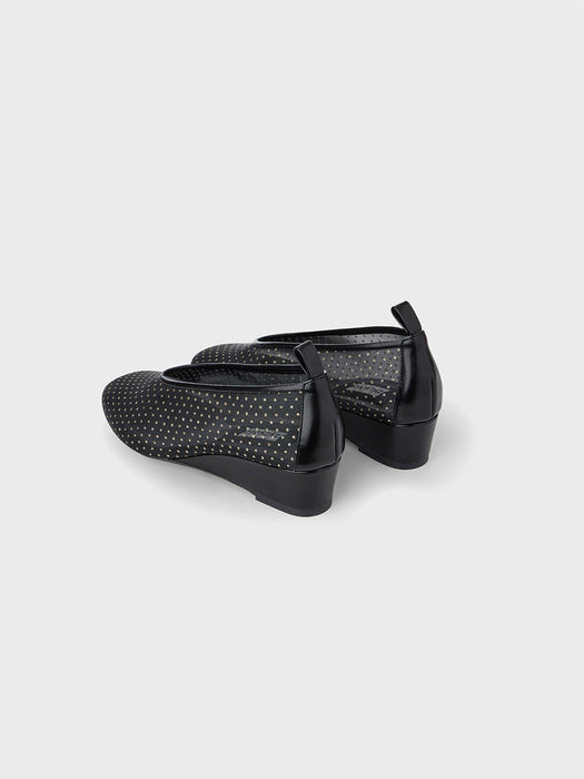 Eenk String Mesh Heels - Black