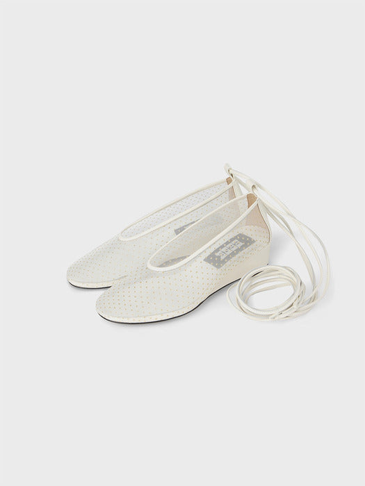 Eenk String Mesh Heels - Ivory