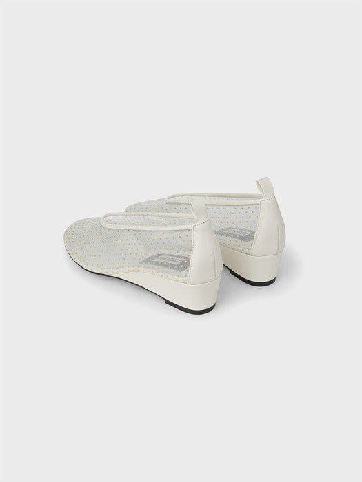 Eenk String Mesh Heels - Ivory