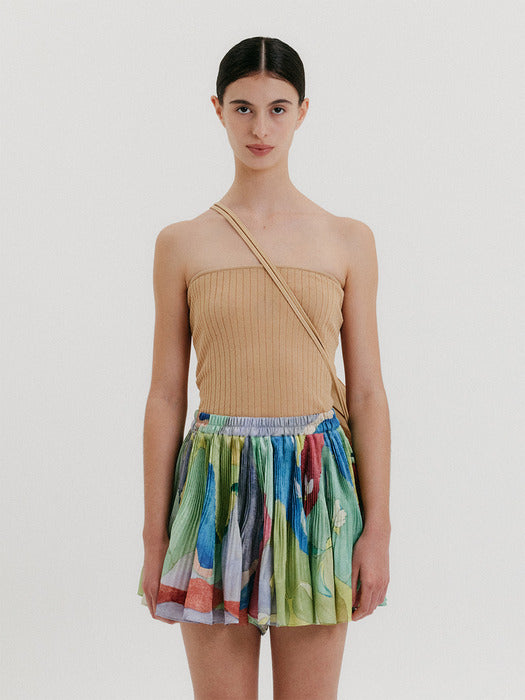 Eenk Ribbed Tube Top - Beige