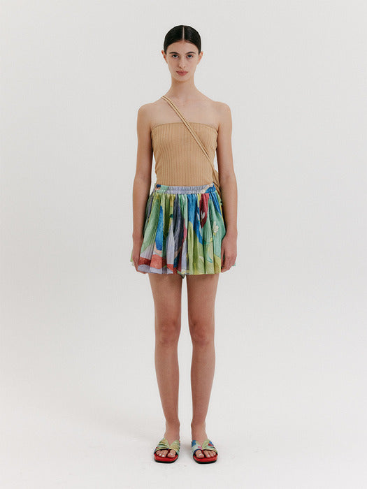 Eenk Ribbed Tube Top - Beige