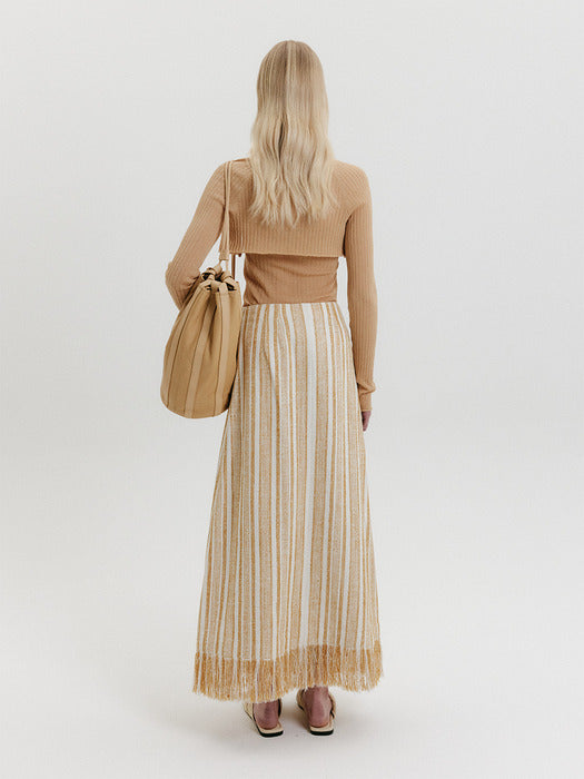 Eenk Cropped Knit Cardigan - Beige