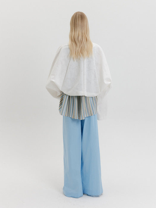 Eenk Lace Layerd Pants - Sky Blue