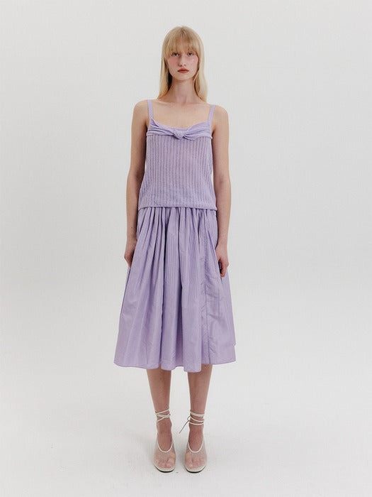 Eenk Pleats Midi Skirt - Lavender